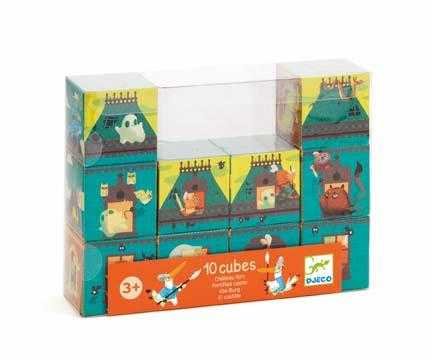 Cuburi castel - Set cuburi multicolore din carton